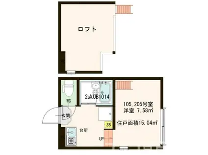 STAGE南小岩(ワンルーム/1階)の間取り写真