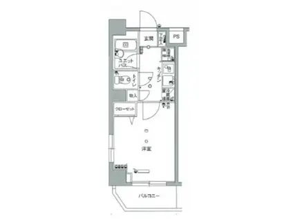 スカイコート錦糸町第2(1K/12階)の間取り写真