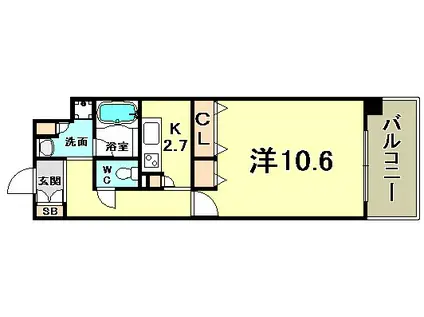 KAISEI新神戸(1K/5階)の間取り写真
