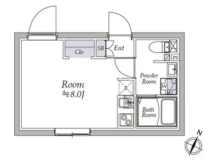 アトリオフラッツ西池袋(ワンルーム/3階)の間取り写真