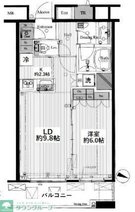 CHIBA CENTRAL TOWER(1LDK/23階)の間取り写真