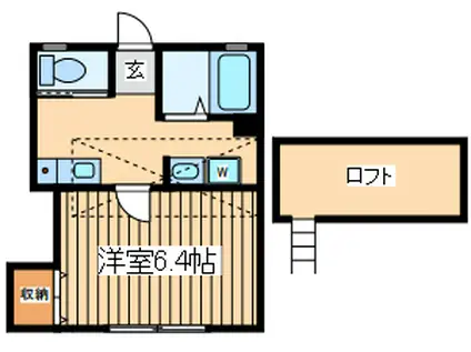 フェリス中町(1K/2階)の間取り写真