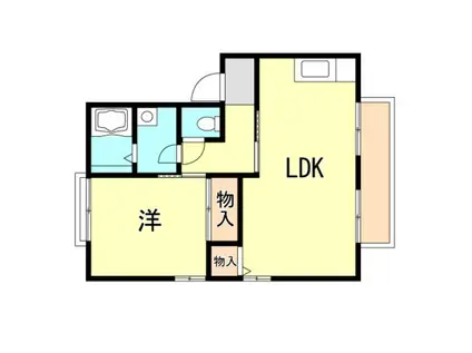 メゾン西山A(1LDK/1階)の間取り写真