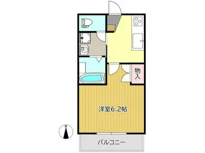 フロイデ(1K/2階)の間取り写真