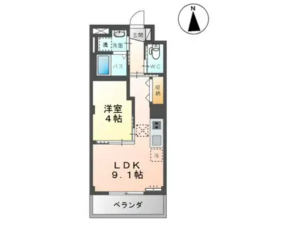 FOFT(1LDK/1階)の間取り写真