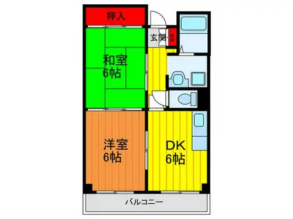 アーバンNS門真(2DK/4階)の間取り写真