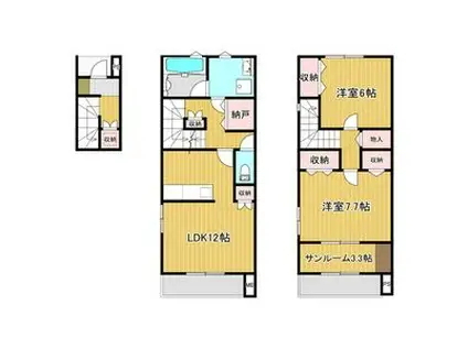 APTサン・シルフI(2LDK/2階)の間取り写真