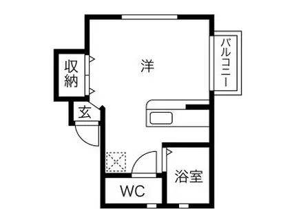 フルーティー・アゼリア2(ワンルーム/1階)の間取り写真