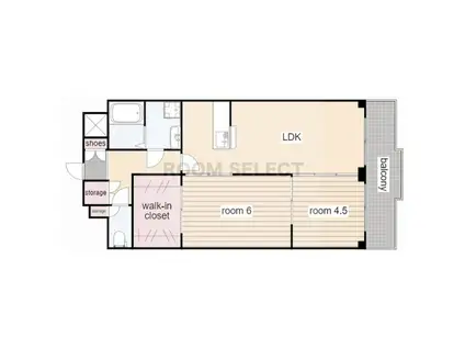 グランドメゾンUN(2LDK/6階)の間取り写真