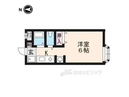 プチフルール(ワンルーム/2階)の間取り写真