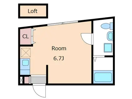 VILLASOLANA(ワンルーム/1階)の間取り写真