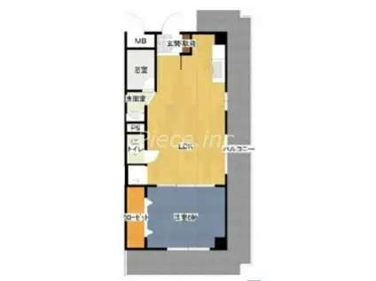 ヴェルデ・ミキ(1LDK/6階)の間取り写真