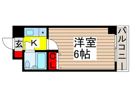 フェースタワーII(1K/3階)の間取り写真