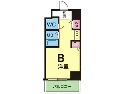 YKハイツ松の内(1K/6階)の間取り写真