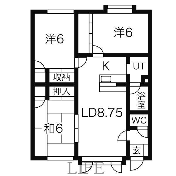 エトワール令和(3LDK/2階)の間取り写真