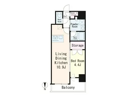 プレール・ドゥーク亀戸VI(1LDK/2階)の間取り写真