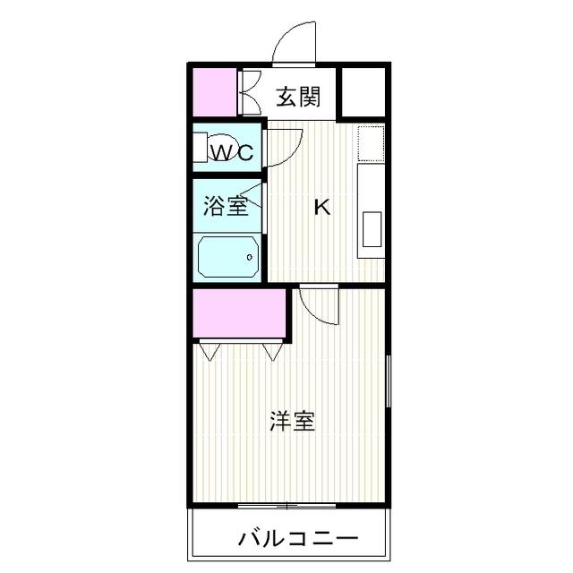 クレアトゥール松乃(1K/4階)の間取り写真