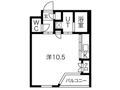 SPACE CUBE HONJIN(1K/1階)の間取り写真