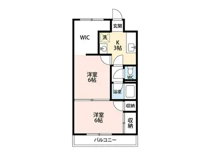 グローリオ国母(2K/3階)の間取り写真