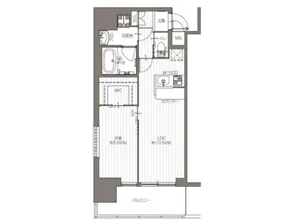 LA DOUCEUR天満(1LDK/11階)の間取り写真