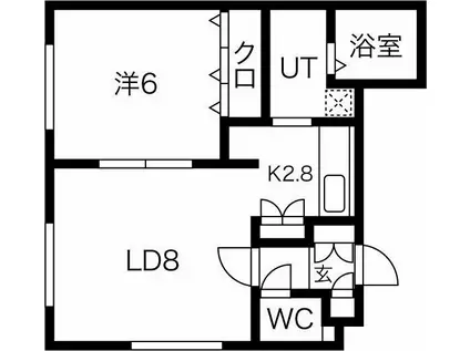 GRAND MER北30(1LDK/3階)の間取り写真