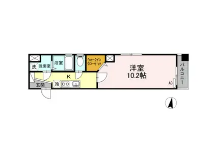 CORE LORD(1K/8階)の間取り写真