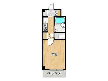 グリンヒルズ(1K/1階)の間取り写真