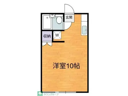 サンハイツ(ワンルーム/2階)の間取り写真