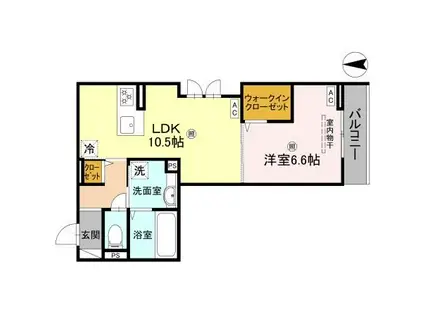 そらみつ大和八木(1LDK/2階)の間取り写真