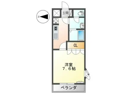 シェルル大町(1K/2階)の間取り写真