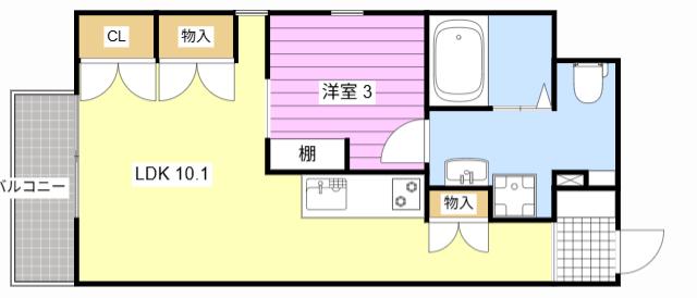 アルコ14(ワンルーム/8階)の間取り写真