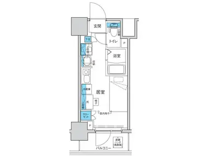 キャンパスヴィレッジ要町(ワンルーム/6階)の間取り写真