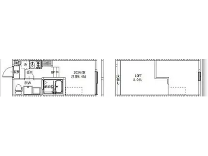 東四つ木1丁目B(ワンルーム/2階)の間取り写真