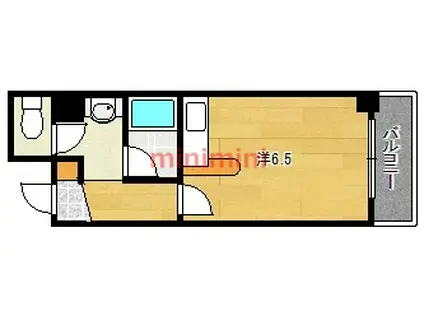 ビクトリア茨木(ワンルーム/4階)の間取り写真