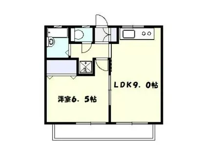 コスモスハイツ(1LDK/1階)の間取り写真