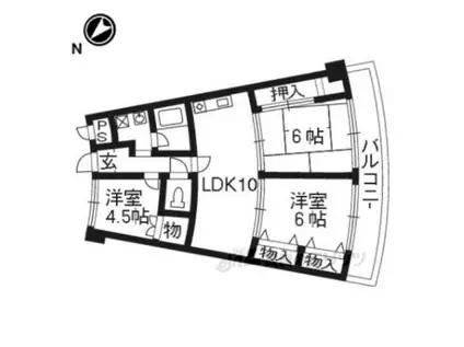 イスターナ今井(3LDK/8階)の間取り写真