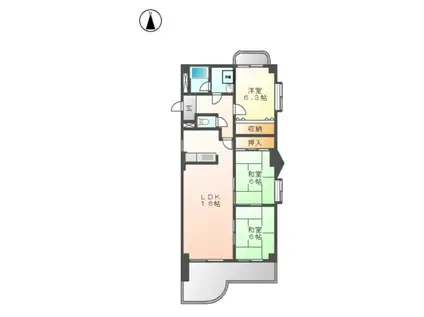 イオラニガーデン(3LDK/3階)の間取り写真