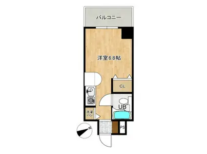 ダイアパレス皆実町弐番館(ワンルーム/4階)の間取り写真