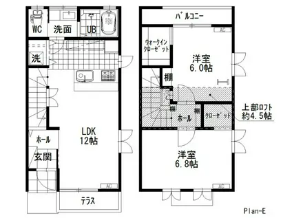 さくらフォレスト駅家(2LDK/1階)の間取り写真