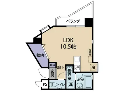 クラッソビアンカ(ワンルーム/4階)の間取り写真