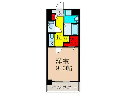 THE TERRACE SUITA UH(1K/2階)の間取り写真