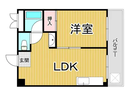 武庫之荘パークビレッジ(1LDK/4階)の間取り写真