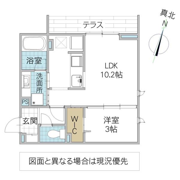 プラデーラ(1LDK/1階)の間取り写真
