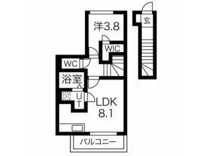 ディアコート東所沢(1LDK/2階)の間取り写真