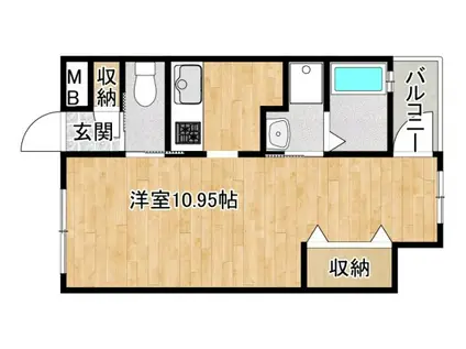 YOSOZAEMON(ワンルーム/3階)の間取り写真