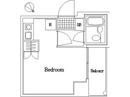 NICEアーバンスピリッツ生麦(ワンルーム/2階)の間取り写真