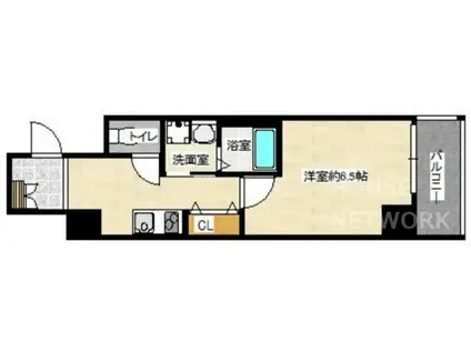 GRAKAN京都駅前 輝(1K/2階)の間取り写真