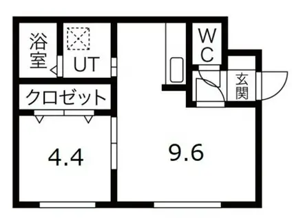 セレーノ ロッソ(1LDK/2階)の間取り写真