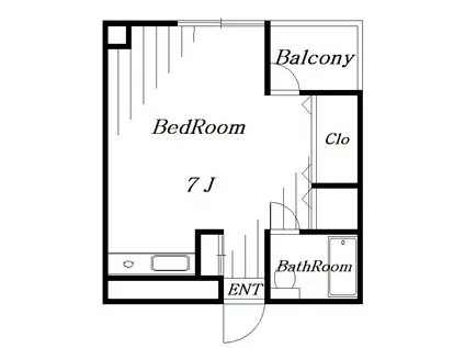 ばれくれーるあいはら(ワンルーム/3階)の間取り写真