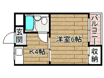 フレンズ高槻(1K/3階)の間取り写真